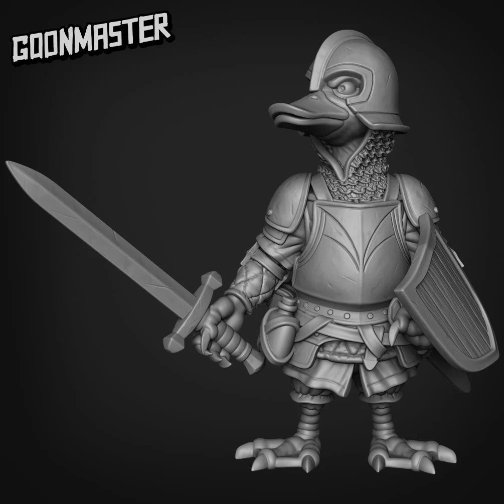 Duck Folk Fighter Miniature | D - Tabletop RPG & D&D miniature. Perfect for wargaming & collectors