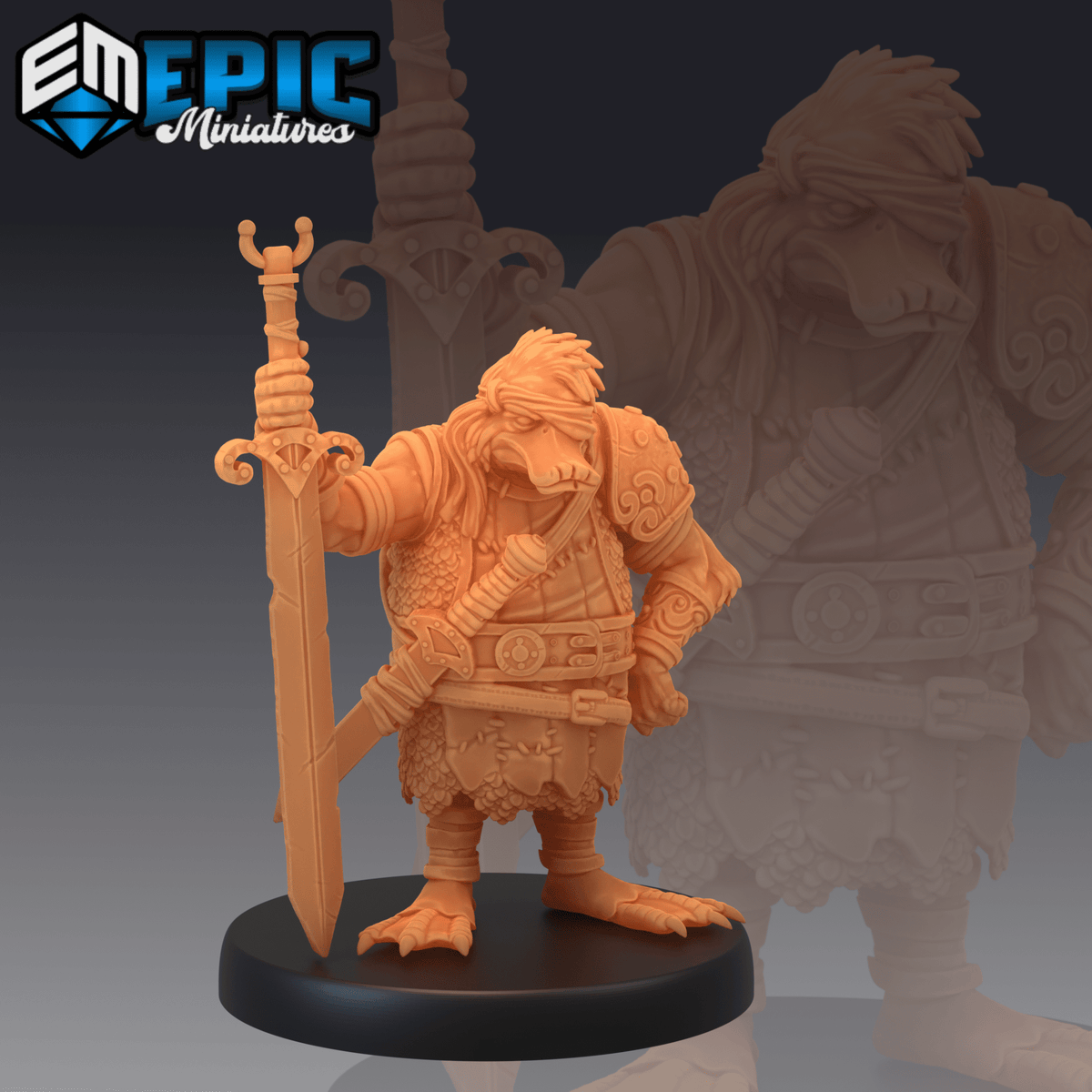 Duck Pathfinder Duck Warriors Miniature | Animalfolk Avian Fighter for D&D & Pathfinder ...