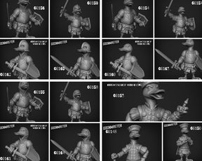 DuckFolk Knight,Paladin Miniature | Full Set All Models - Tabletop RPG & D&D miniature. Perfect for wargaming & collectors
