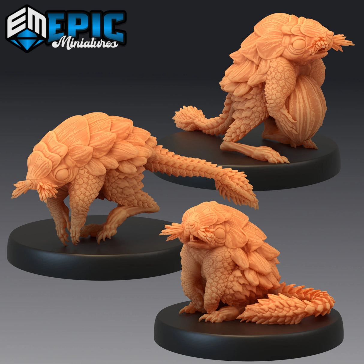 Dune Mouse Miniature | Set of 3 - Tabletop RPG & D&D miniature. Perfect for wargaming & collectors