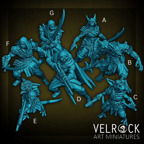 Dune Raiders Miniature | Set of 7 - Tabletop RPG & D&D miniature. Perfect for wargaming & collectors