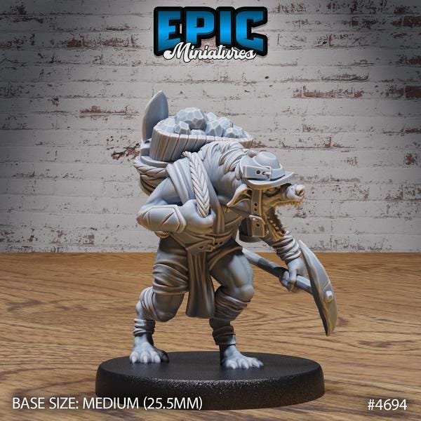 Dungeon and dragon Gnoll Miniature | 4694 - Tabletop RPG & D&D miniature. Perfect for wargaming & collectors