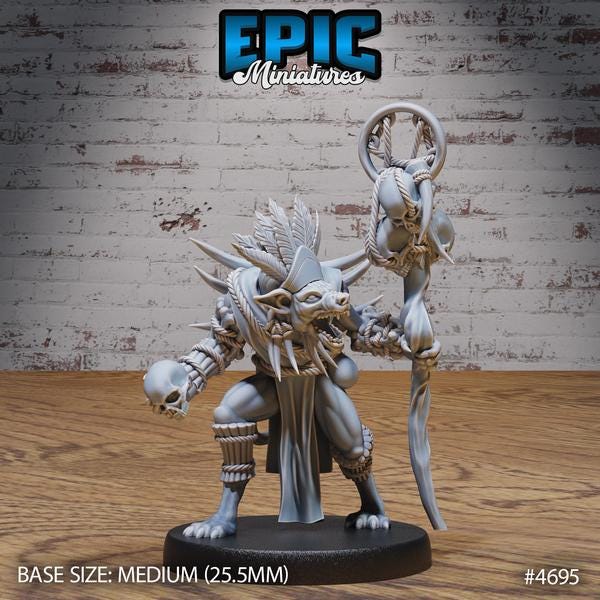 Dungeon and dragon Gnoll Miniature | 4695 - Tabletop RPG & D&D miniature. Perfect for wargaming & collectors