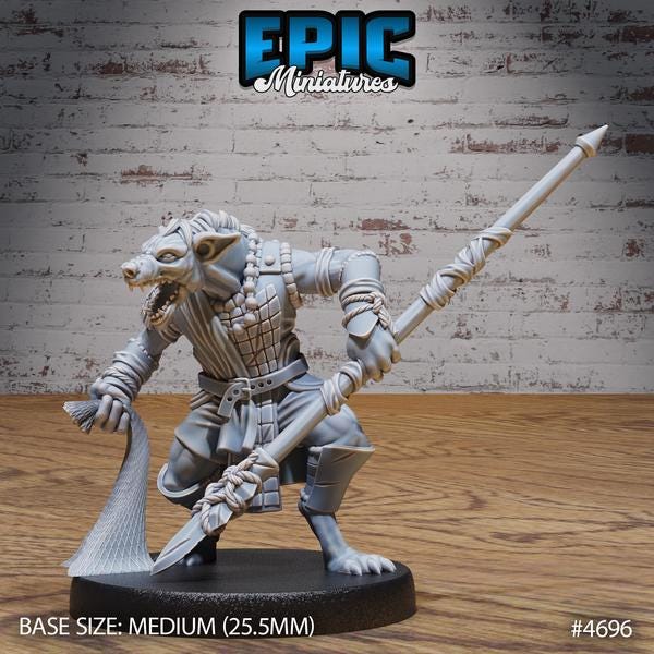 Dungeon and dragon Gnoll Miniature | 4696 - Tabletop RPG & D&D miniature. Perfect for wargaming & collectors