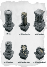 Dungeon Blocks Columns & Ruined Structure Pack (UD 084 to UD 089) | Set of 6 - Tabletop RPG & D&D miniature. Perfect for wargaming & collectors