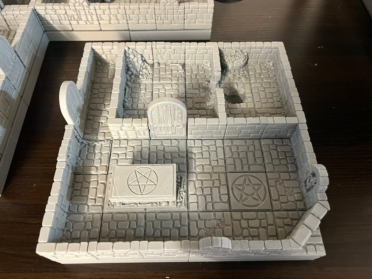 Dungeon Blocks Cultist Room Pack | Cultist Dungeon Tile Set (without Miniatures) - Tabletop RPG & D&D miniature. Perfect for wargaming & collectors