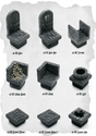 Dungeon Blocks Doors & Ground Feature Expansion (UD 010 to UD 018) | Set of 9 - Tabletop RPG & D&D miniature. Perfect for wargaming & collectors