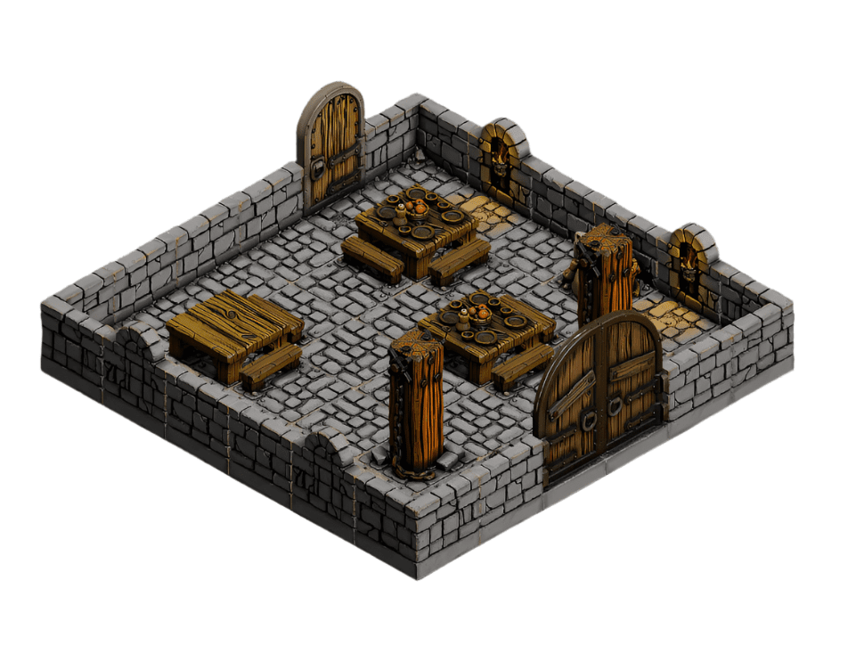 Dungeon Blocks Entrance Hall Room Pack - Cultist Dungeon Tile Set (without Miniatures) - 