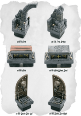 Dungeon Blocks Grand Entrance & Ritual Decor (UD 076 to UD 083) | Set of 6 - Tabletop RPG & D&D miniature. Perfect for wargaming & collectors