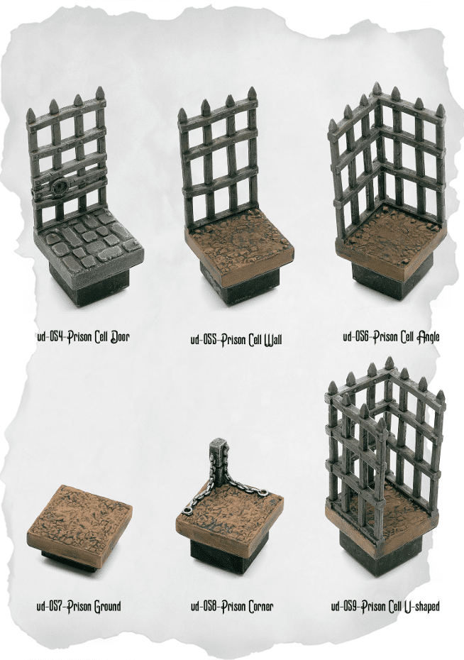 Dungeon Blocks Prison Cell Expansion Pack (UD 054 to UD 059) - Set of 9 - 