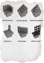 Dungeon Blocks Transitional & Corner Geometry Pack (UD 093 to UD 098) | Set of 6 - Tabletop RPG & D&D miniature. Perfect for wargaming & collectors