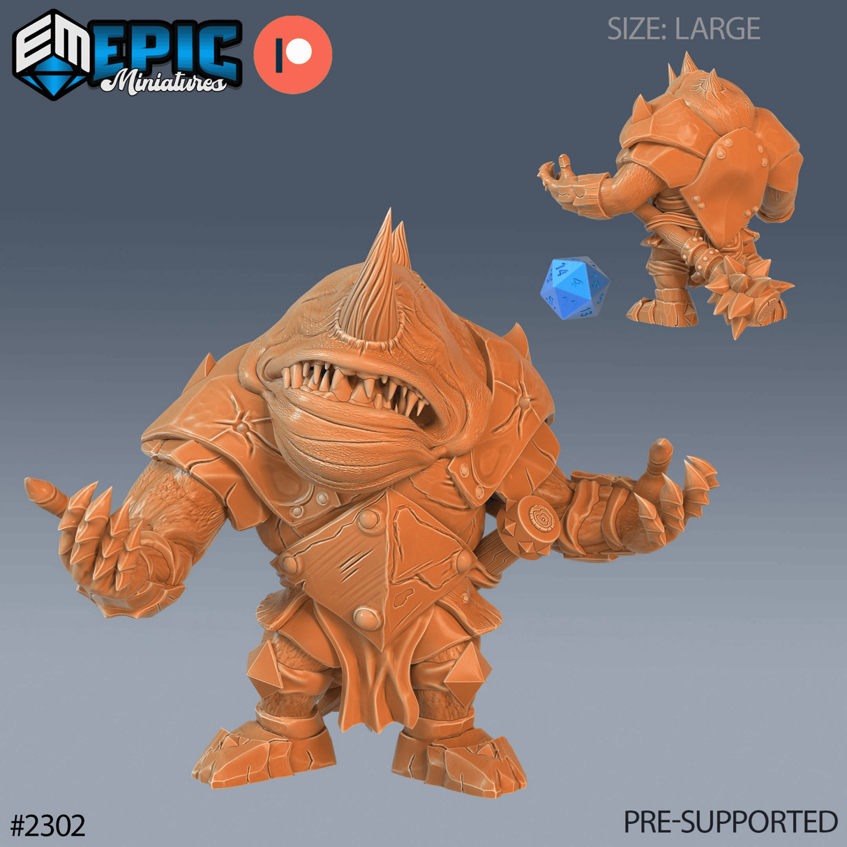 Dungeon Guardian Miniature | B - Tabletop RPG & D&D miniature. Perfect for wargaming & collectors