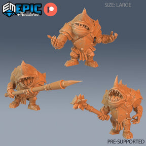Dungeon Guardian Miniature | Set of 3 - Tabletop RPG & D&D miniature. Perfect for wargaming & collectors