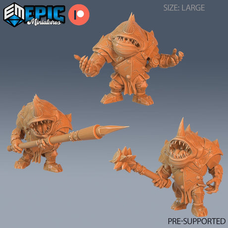 Dungeon Guardian Miniature | Set of 3 - Tabletop RPG & D&D miniature. Perfect for wargaming & collectors