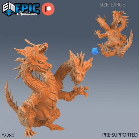 Dungeon Hydra Miniature | B - Tabletop RPG & D&D miniature. Perfect for wargaming & collectors