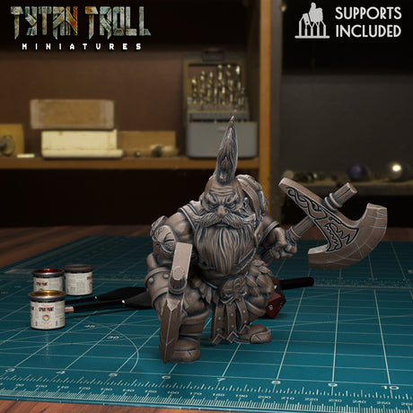 Dwarf Bundle Miniature | A - Tabletop RPG & D&D miniature. Perfect for wargaming & collectors