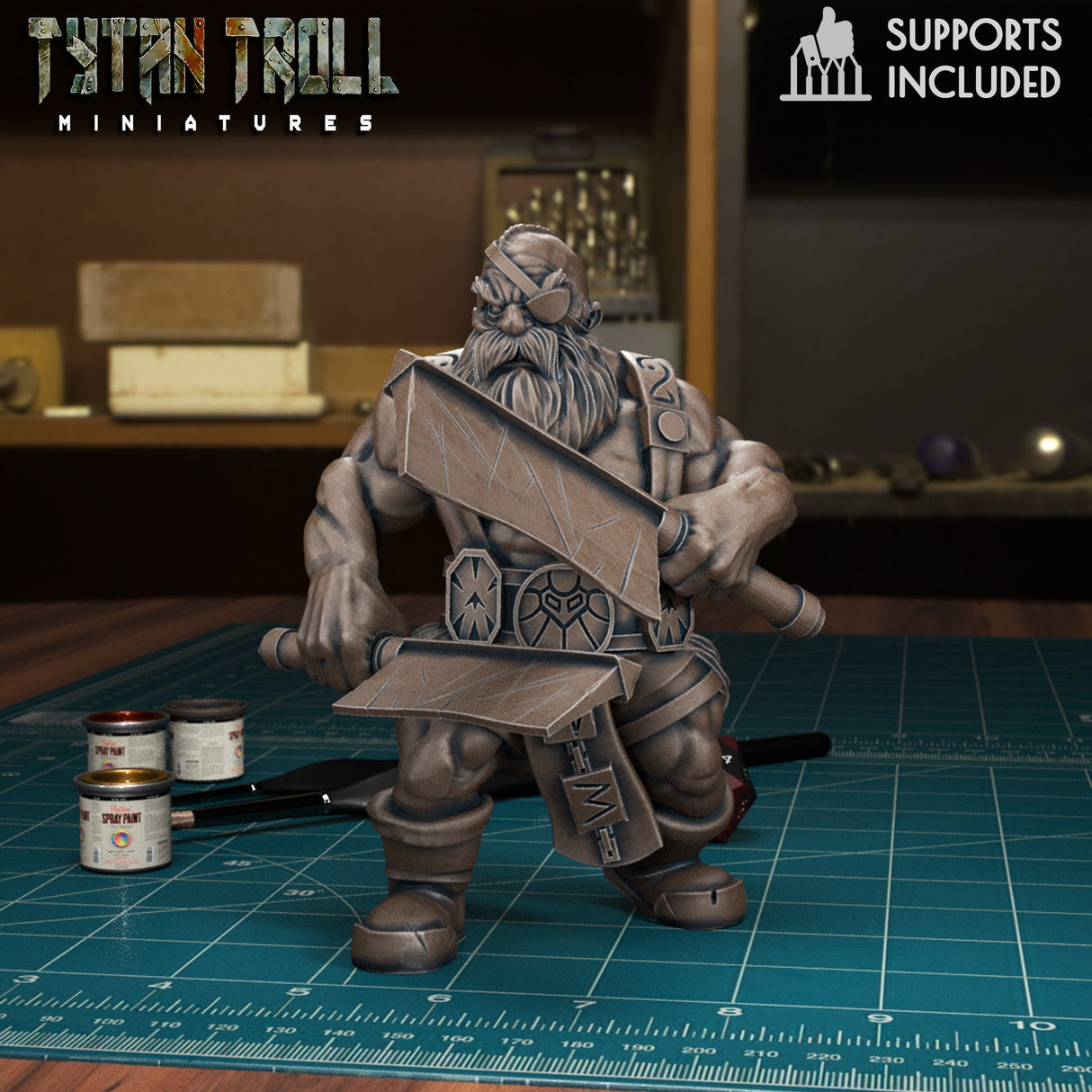 Dwarf Bundle Miniature | C - Tabletop RPG & D&D miniature. Perfect for wargaming & collectors
