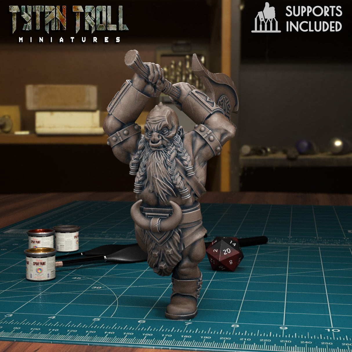Dwarf Bundle Miniature | D - Tabletop RPG & D&D miniature. Perfect for wargaming & collectors
