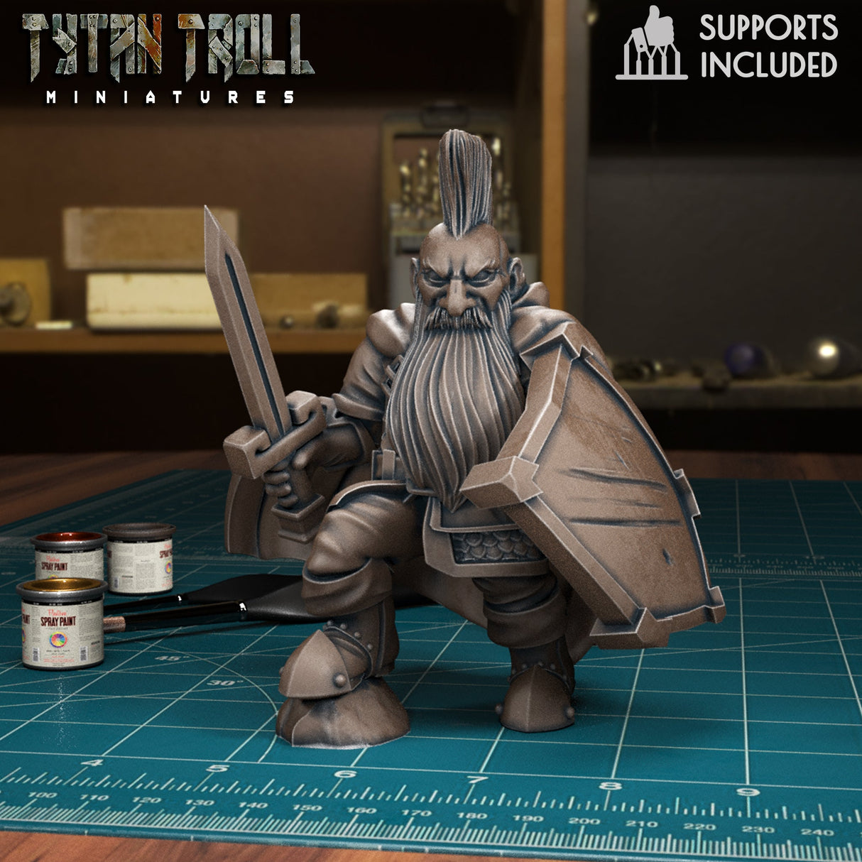 Dwarf Bundle Miniature | G - Tabletop RPG & D&D miniature. Perfect for wargaming & collectors