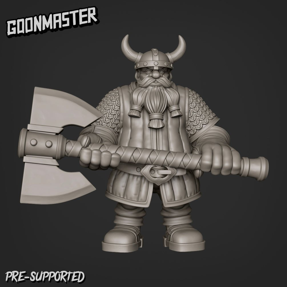 Dwarf Fighter Miniature - A - 32mm