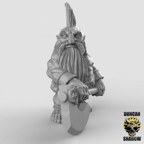Dwarf barbarians Miniature | B - Tabletop RPG & D&D miniature. Perfect for wargaming & collectors