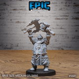 Dwarf Fighter Miniature | B - Tabletop RPG & D&D miniature. Perfect for wargaming & collectors