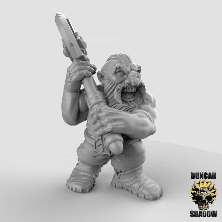 Dwarf Fighter Miniature - C - 28mm