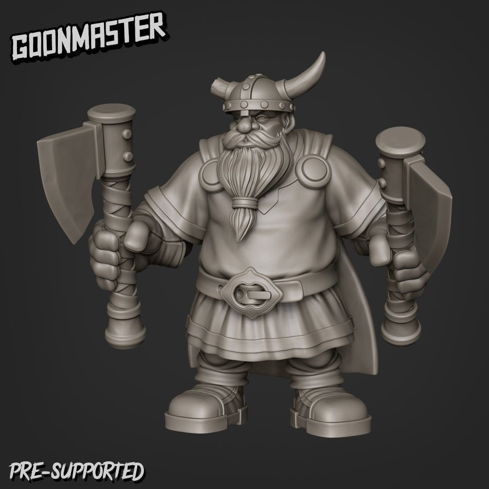 Dwarf Fighter Miniature - C - 32mm