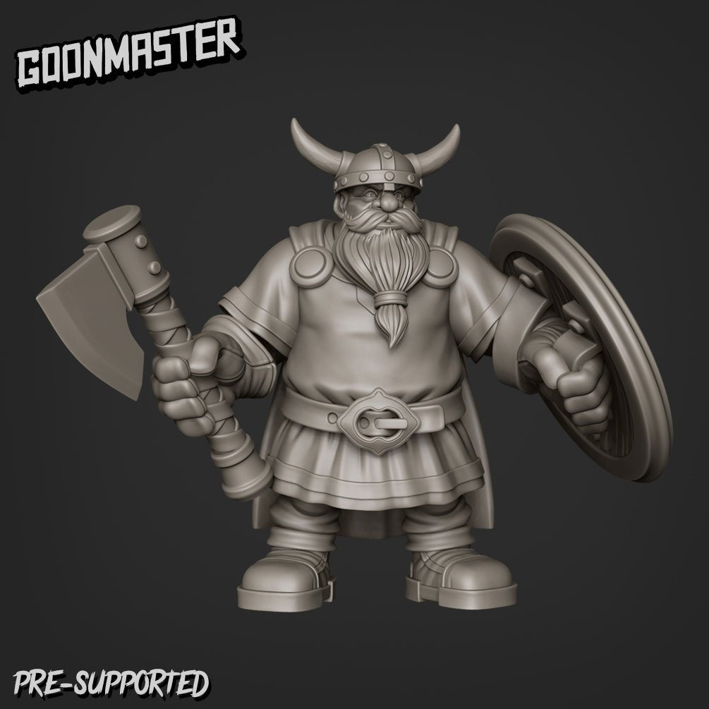 Dwarf Fighter Miniature - D - 28mm