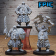Dwarf Fighter Miniature | Set of 3 - Tabletop RPG & D&D miniature. Perfect for wargaming & collectors