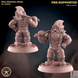 Dwarf Forester Npc Miniature | A - Tabletop RPG & D&D miniature. Perfect for wargaming & collectors