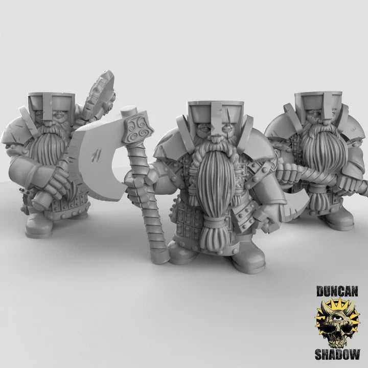 Dwarf Group Miniature - Set of 3 - 28mm