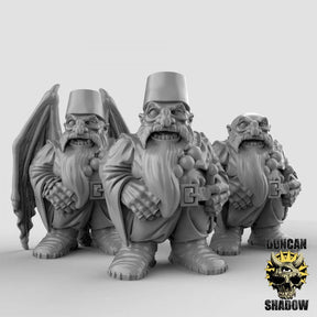 Chaos Dwarf Merchants | Set of 3 - Tabletop RPG & D&D miniature. Perfect for wargaming & collectors