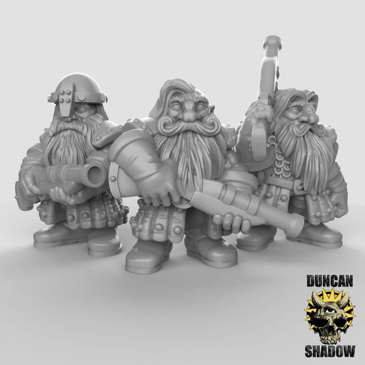 Dwarf Group Miniature - Set of 3 - 28mm
