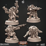 Fire Dwarf Miniature Vulcan | A - Tabletop RPG & D&D miniature. Perfect for wargaming & collectors