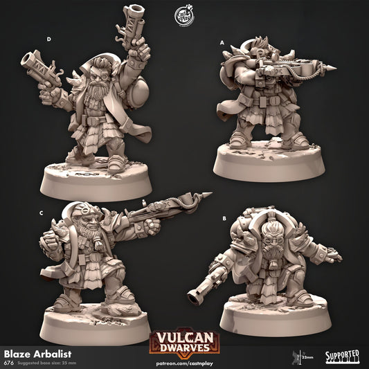 Dwarf Heat Maulers, Vulcan Dwarves Miniature - A - 
