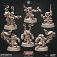 Dwarf Lava Engineers, Vulcan Dwarves Miniature | A - Tabletop RPG & D&D miniature. Perfect for wargaming & collectors