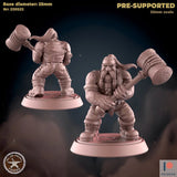 Dwarf Npc Builder Miniature | A - Tabletop RPG & D&D miniature. Perfect for wargaming & collectors