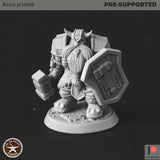 Dwarf Paladin Miniature | B - Tabletop RPG & D&D miniature. Perfect for wargaming & collectors