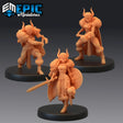 Dwarf Princess Miniature | Set of 3 - Tabletop RPG & D&D miniature. Perfect for wargaming & collectors