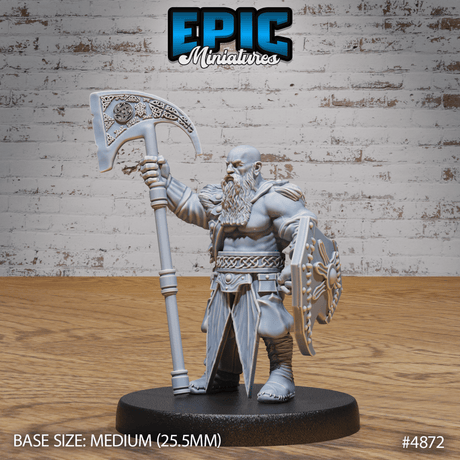 Dwarf Raider Miniature | A - Tabletop RPG & D&D miniature. Perfect for wargaming & collectors