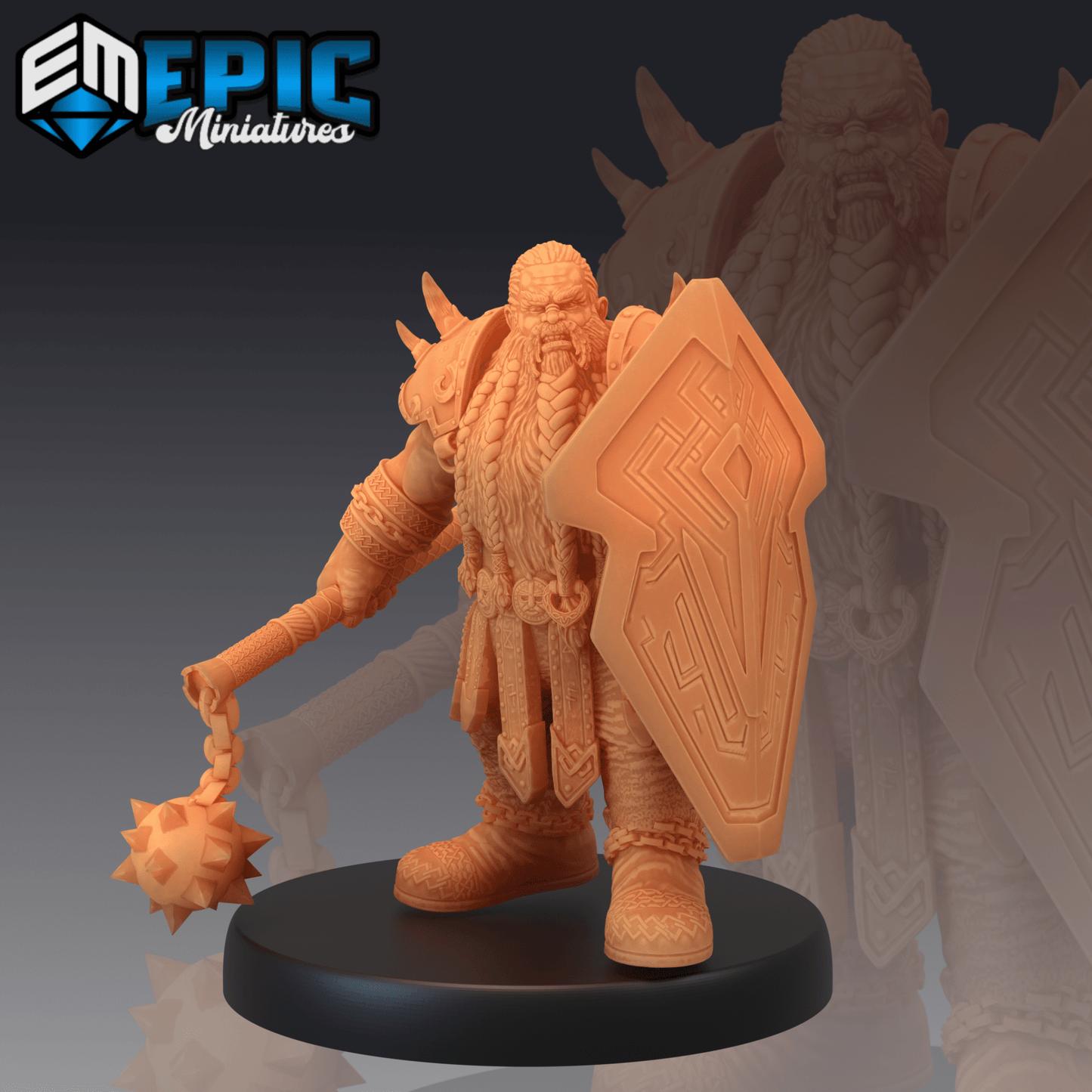 Dwarf Raider Miniature - B - 28mm