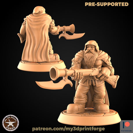 Dwarf Ranger Miniature | 262 - Tabletop RPG & D&D miniature. Perfect for wargaming & collectors