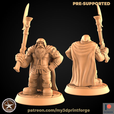 Dwarf Ranger Miniature | 263 - Tabletop RPG & D&D miniature. Perfect for wargaming & collectors