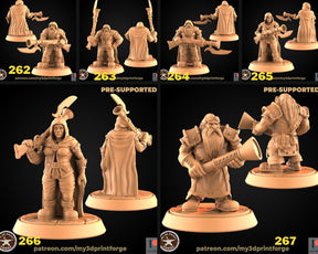 Dwarf Ranger Miniature | Full Set All Models - Tabletop RPG & D&D miniature. Perfect for wargaming & collectors