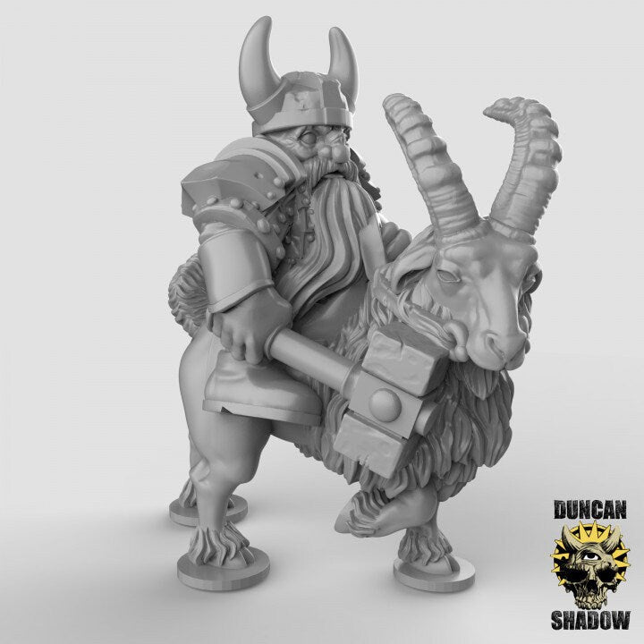 Dwarf Riders Miniature | A - Tabletop RPG & D&D miniature. Perfect for wargaming & collectors