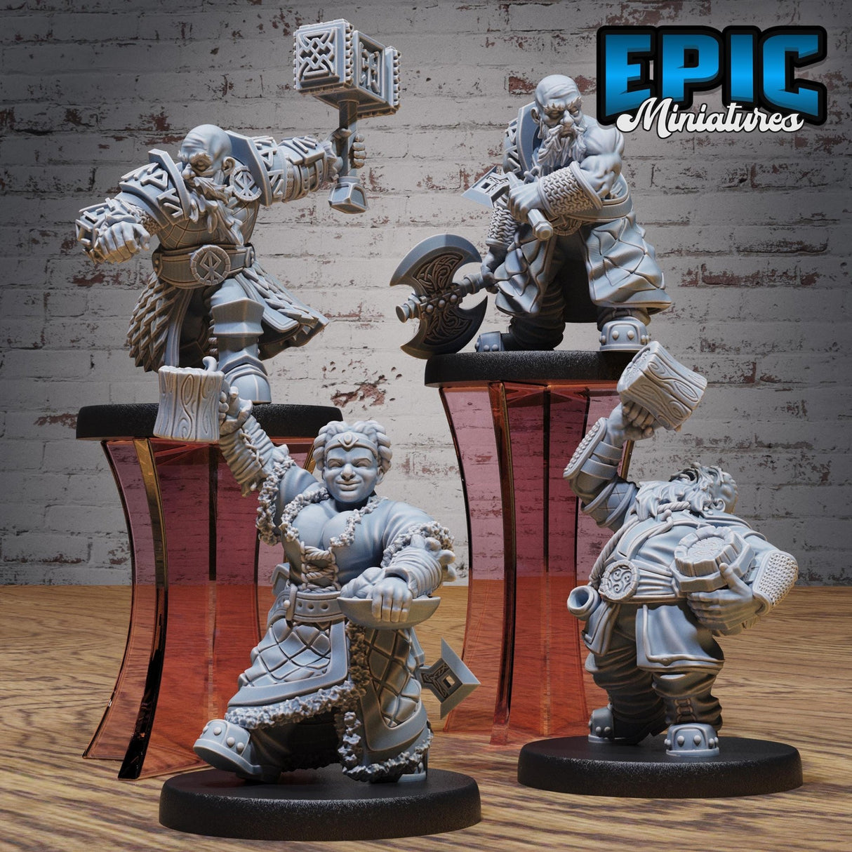 Dwarf Tavern Miniatures | Full Set All Models - Tabletop RPG & D&D miniature. Perfect for wargaming & collectors