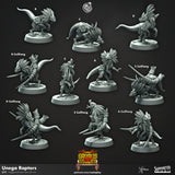 Dwarf Unega Raptors, Vulcan Dwarves Miniature | Raptor A - Tabletop RPG & D&D miniature. Perfect for wargaming & collectors