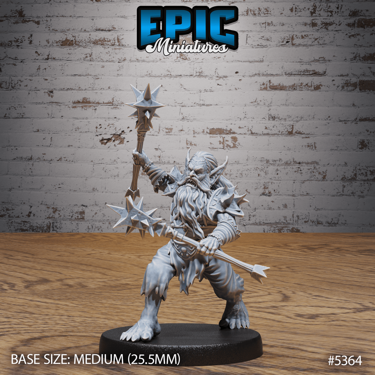Dwarf Vampire Miniature | B - Tabletop RPG & D&D miniature. Perfect for wargaming & collectors