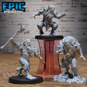 Dwarf Vampire Miniature | Set of 3 - Tabletop RPG & D&D miniature. Perfect for wargaming & collectors